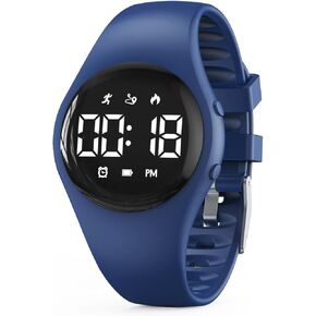 Children's Digital Watch Steps Counter Waterproof Wristwatch with Pedometer LED Display Stopwatch for Kids Boys Girls Teenager