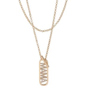 Alex and Ani:MAMA Pave Toggle Necklace