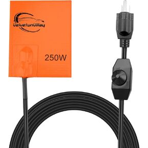 Silicone Car Engine Heater Pad with Thermostat, Fit for Automotive Engines OR Generators In A Range of Sizes with 68" Power Cord (250W 120V)