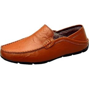 Go Tour Men's Premium Genuine Leather Casual Slip on Loafers Breathable Driving Shoes Fashion Slipper