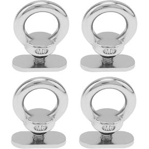 Stainless Steel Kayak Track Mount Tie Down Eyelet Rail for Kayak Canoe Boat Rail Fishing, Hold Bungee Cord and Ropes M6 4 Packs