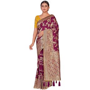 Women's Woven Silk Saree With Blouse Piece