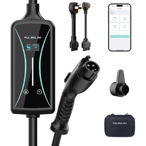 Portable Level 2 EV Charger 40 Amp/240V/9.6kW Electric Vehicle Charging Station with NEMA 5-15 and NEMA 14-50 Outlet, Indoor/Outdoor (40A)