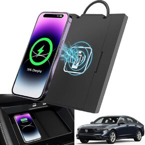 for 2023 2024 2025 Honda Accord Wireless Charger, Car 15W Fast Qi Charging Station Pad Mat Fits 11th gen Accord Accessories
