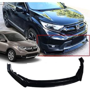 Gloss Black Front Bumper Lip Spoiler Splitter Fit for Compatible with Honda CRV CR-V 2017 2018 2019, Air Dam Chin Body Kit Accessories
