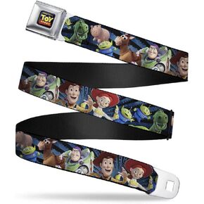 Buckle-Down Belt Seatbelt Buckle Toy Story Characters Running2 Denim Rays Mens Womens Kids Adjustable