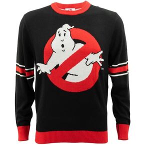 Ripple Junction Ghostbusters Men's Premium Knit Sweater 1980's Classic Comedy Film Officially Licensed