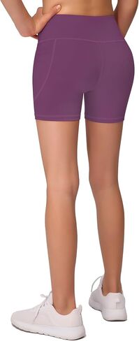 Volleyball Dance Spandex Shorts for Girls - Fit for Biker Yoga Gymnastics Soccer Exercise (Pack of 4) in Saudi Arabia
