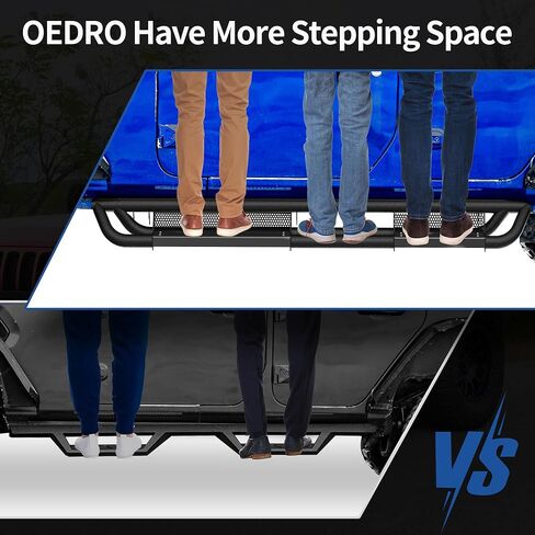 OEDRO 6 inch Running Boards Compatible with 2019-2025 Chevy Silverado/GMC Sierra 1500 Crew Cab, 2020-2025 Silverado/Sierra 2500HD 3500HD Crew Cab, Side Steps with Paintable Step Plates, Black Nerf Bar in Saudi Arabia