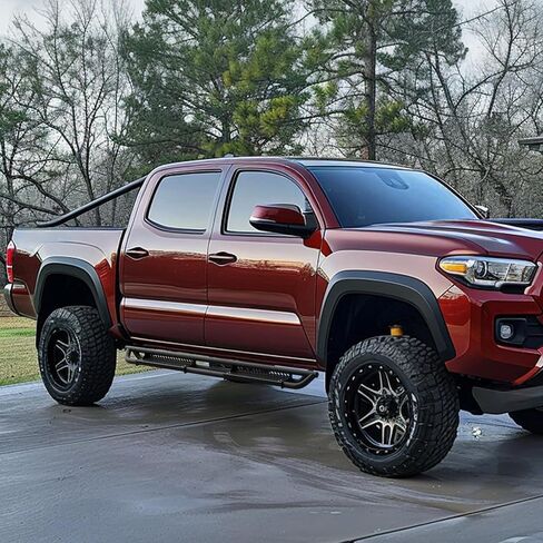 OEDRO 6 inch Running Boards Compatible with 2019-2025 Chevy Silverado/GMC Sierra 1500 Crew Cab, 2020-2025 Silverado/Sierra 2500HD 3500HD Crew Cab, Side Steps with Paintable Step Plates, Black Nerf Bar in Saudi Arabia