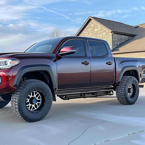 OEDRO 6 inch Running Boards Compatible with 2019-2025 Chevy Silverado/GMC Sierra 1500 Crew Cab, 2020-2025 Silverado/Sierra 2500HD 3500HD Crew Cab, Side Steps with Paintable Step Plates, Black Nerf Bar in Saudi Arabia