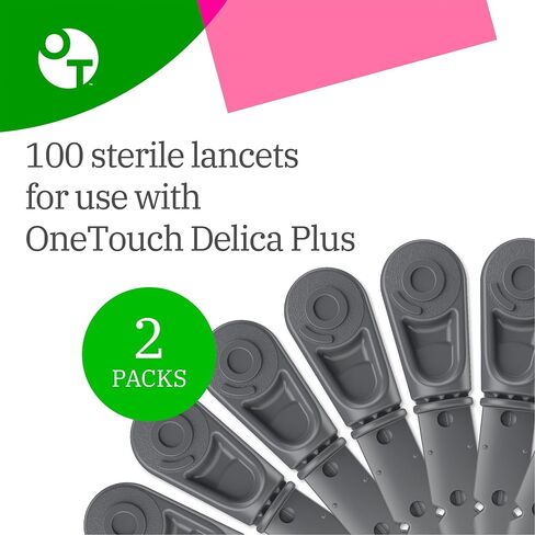 OneTouch Delica Plus Lancets for Diabetes Testing | Fine 30 Gauge Lancets for Blood Test | Diabetic Supplies for Blood Sugar Monitor | Lancets for Lancing Device, 180 Count in Kuwait