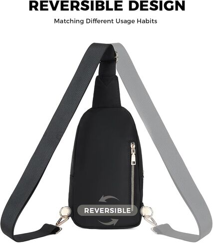 CHOLISS Large Sling Bag for Women and Men, Anti Theft Crossbody Bags with Extended Strap, Nylon Travel Crossbody Fanny Packs in Kuwait