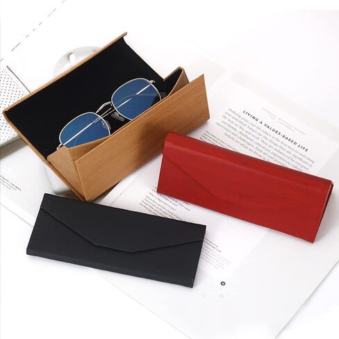 Glasses Cases, Eyeglasses Case Hard Shell For Men Women, PU Folding Glasses Sunglasses Case Portable With Clean Cloth in Saudi Arabia