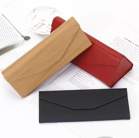 Glasses Cases, Eyeglasses Case Hard Shell For Men Women, PU Folding Glasses Sunglasses Case Portable With Clean Cloth in Saudi Arabia