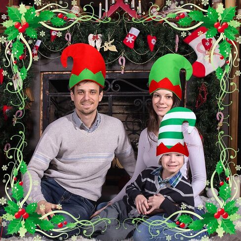 6 Packs Christmas Elf Hat Felt Elf Costume Hat Christmas Hats for Jingle Bell Funny Hats Elf Hat for Men Women Christmas Party Costume Santa Hat Christmas Holiday Party Accessories in Kuwait