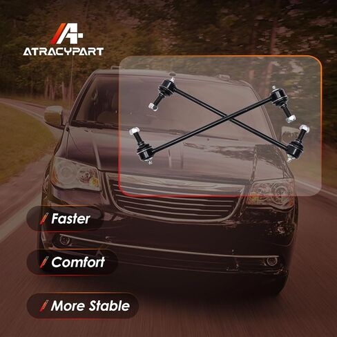 K7258 Sway Bar Front Stabilizer Bar End Link Compatible With 1996-2019 Chrysler Pacifica Town & Country Voyager, Dodge Caravan & Grand Caravan, Plymouth, Ram C/V & VW Routan 2pc in Saudi Arabia