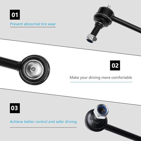 K7258 Sway Bar Front Stabilizer Bar End Link Compatible With 1996-2019 Chrysler Pacifica Town & Country Voyager, Dodge Caravan & Grand Caravan, Plymouth, Ram C/V & VW Routan 2pc in Saudi Arabia