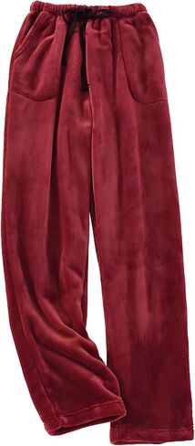 AUPancc Flannel Pajama Pants Women - Fleece Pajama Pants Women with Pockets and Drawstring,Cute Fuzzy Pajama Pants for Winter in Saudi Arabia