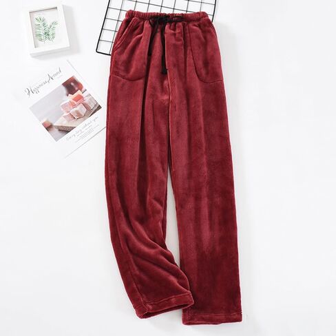 AUPancc Flannel Pajama Pants Women - Fleece Pajama Pants Women with Pockets and Drawstring,Cute Fuzzy Pajama Pants for Winter in Saudi Arabia