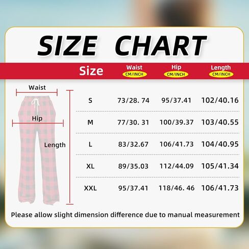 Womens Pajama Pants Comfy Plaid Lounge Pants Casual Stretch Sleepwear Bottoms with Pockets in Saudi Arabia