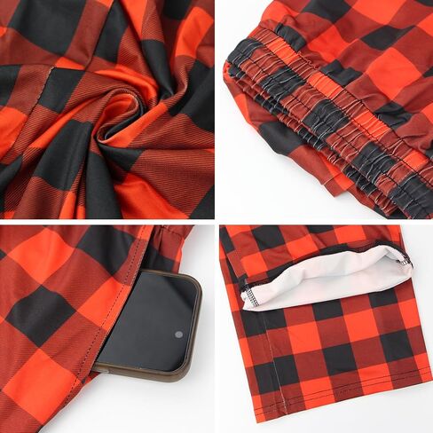 Womens Pajama Pants Comfy Plaid Lounge Pants Casual Stretch Sleepwear Bottoms with Pockets in Saudi Arabia