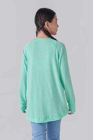 Liberty Pro 2-Pack Girls' Loose Fit Long Sleeve Tunic Tops with Pockets and Thumb Holes, Casual T Shirts for Tween Kids in Saudi Arabia
