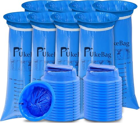 Emesis Bag, Disposable Vomit Bags, Aircraft & Car Sickness Bag, Nausea Bags for Travel Motion Sickness (25) in Saudi Arabia