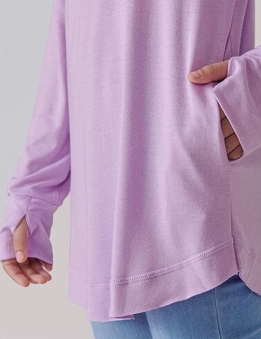 Liberty Pro 2-Pack Girls' Loose Fit Long Sleeve Tunic Tops with Pockets and Thumb Holes, Casual T Shirts for Tween Kids in Saudi Arabia