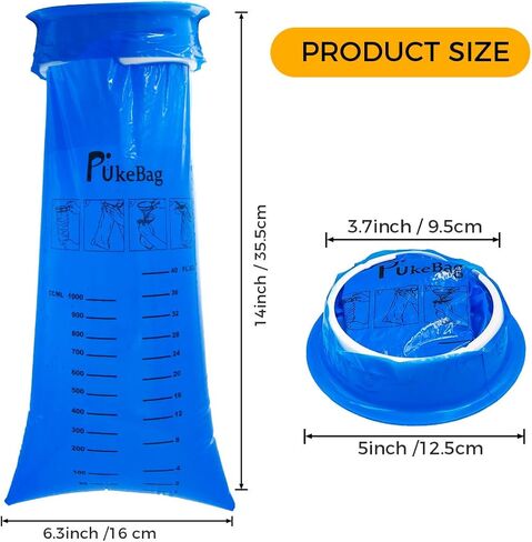 Emesis Bag, Disposable Vomit Bags, Aircraft & Car Sickness Bag, Nausea Bags for Travel Motion Sickness (25) in Saudi Arabia