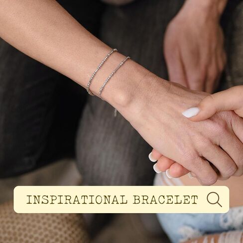 Loved Creations Inspirational Morse Code Bracelets for Women 925 Sterling Silver Beads Jewelry Encouragement Mantra Gifts for Her in Saudi Arabia