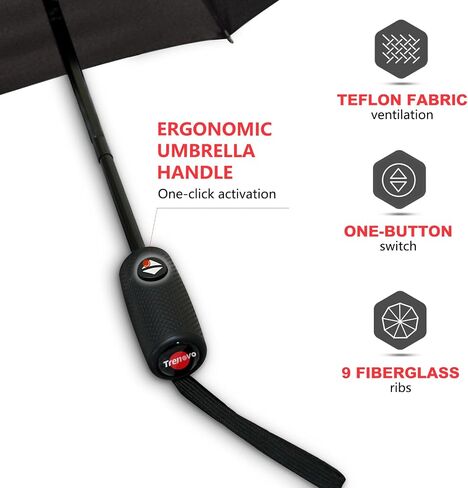 Travel Umbrella for Rain - 2024 Pro-Series Compact Umbrella, Small Umbrella for Backpack, Portable, Lightweight, Windproof, Heavy Duty, Automatic Folding Umbrella in Kuwait