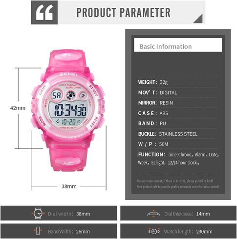 Boys Watch Digital Sports Waterproof Outdoor Kids Watches Alarm Clock 12/24 H Stopwatch Calendar 3-15 Year Old Boys Girls Wristwatch in Kuwait