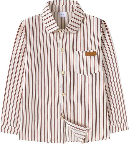 DISAUR Boys Dress Shirts Toddler Boy Button Down Shirt Long Sleeve Removable Bow Tie Button Up Shirt White Formal Graduation in Kuwait