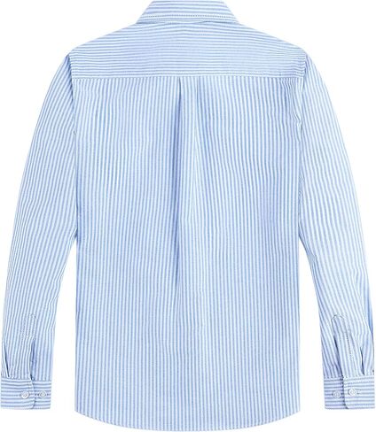 Boys Oxford Button Down Dress Shirt Long Sleeve Casual Collared Uniform in Saudi Arabia