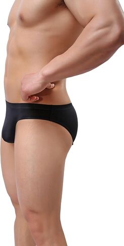 Men's Silky Bikini Underwear Briefs Low Rise Pack in Saudi Arabia