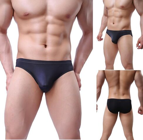 Men's Silky Bikini Underwear Briefs Low Rise Pack in Saudi Arabia