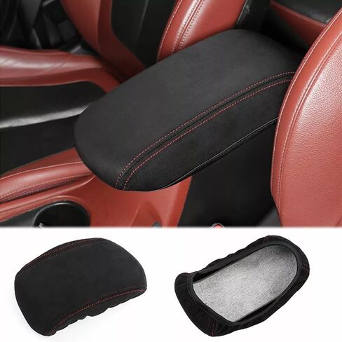 JUIVEEL 1 Piece Memory Foam Car Armrest Cushion Pad Center Console Armrest Cover Cushion Compatible with Hyundai Veloster JS N line 2019-2022 Accessories(Black Covering with Blue Line Stitches) in Saudi Arabia