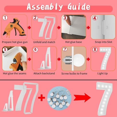 Cool White 4FT Light Up Numbers Pre-Cut Frame Giant Marquee Numbers 1, Mosaic Numbers for Balloons, Light Up Numbers for First 1st 21st Birthday Anniversary Party Decor in Saudi Arabia