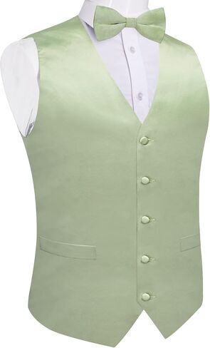 DiBanGu بدلة سترة للرجال مجموعة سترة مع ربطة عنق ربطة عنق مشبك جيب مربع أزرار أكمام 6 قطعة صدرية in Kuwait