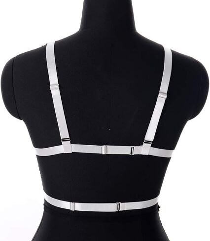 Body Harness for Women Bra Lingerie cage Top Punk Plus Size Chest Strap Belt Stretchy Fabric Festival Rave Adjustable in Saudi Arabia