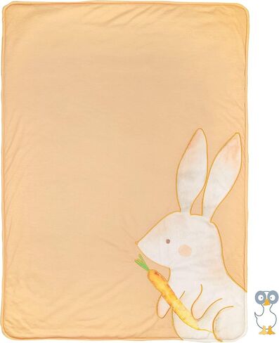 GooseWaddle, Applique Baby Blanket, Super Soft and Snuggly Polyester Blankie, Unique Reversible Designs, Machine Washable, 30"x40" (Parsnip Bunny - Carrot) in Saudi Arabia
