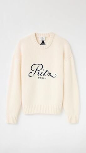 FRAME Ritz سترة كشمير للجنسين، كريمي، أوف وايت، جرافيك، L in Kuwait