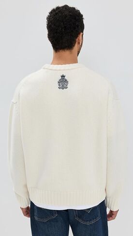 FRAME Ritz سترة كشمير للجنسين، كريمي، أوف وايت، جرافيك، L in Kuwait