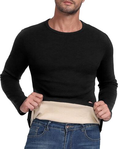 Sailwind Mens Wool Base Layer Long Sleeve Undershirts Crewneck Thermal Shirt in Kuwait