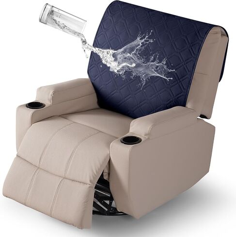 VANSOFY Recliner Chair Covers 100% Waterproof Backrest Cover Reclining Cover Non-Slip Dog Chair Cover Furniture Protector Washable Slipcover Elastic Straps for Pets, Dogs(Chocolate) in Saudi Arabia