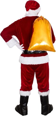 UDYR Santa Claus Costume Suit for Adult Men Deluxe Flannel Santa Outfit 9PCS in Saudi Arabia
