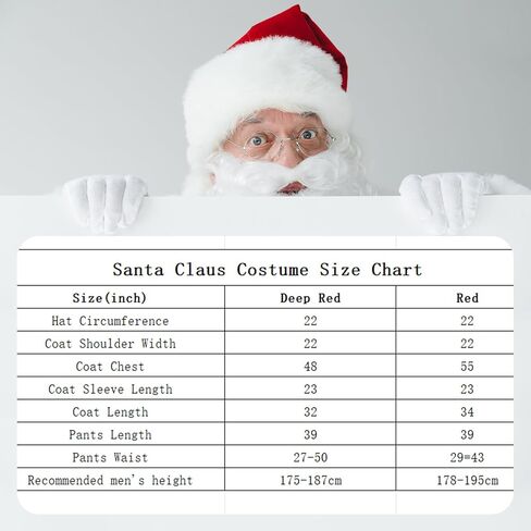 UDYR Santa Claus Costume Suit for Adult Men Deluxe Flannel Santa Outfit 9PCS in Saudi Arabia