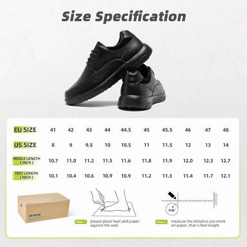 فستان OrthoComfoot من الجلد الطبيعي للرجال من OrthoComfoot، حذاء رياضي مريح لالتهاب اللفافة الأخمصية مع دعم للقوس، حذاء مشي كاجوال لتخفيف آلام القدم والكعب in Saudi Arabia