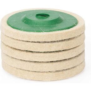 ANCIRS 10 Pack 4-1/2 Inch Round Wool Felt Disc Wheel Pad for 4.5" Angle Grinder, 2024 Upgrade Buffing Polishing Wheel for Metal, Marble, Furniture, Car, Granite